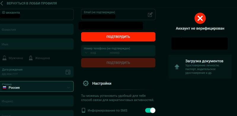 Профиль игрока